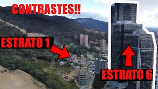 ASI ES EL CONTRASTE ENTRE ESTRATOS EN BOGOTA [upl. by Annodas]