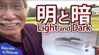 Eng sub 23 Watercolor painting for beginners  LightDark Value Contrast [upl. by Linneman]