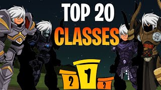 AQW Top 20 Classes 2022  Best  Favourite Classes Player Voted [upl. by Ima333]