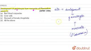 Development of gametocyte from merozoite of Plasmodium occurs in [upl. by Curren838]