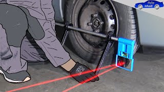 Comment REGLER soimême le PARALLELISME des roues avant avec un outil LASER [upl. by Aytak208]