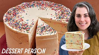 Claire Saffitz Makes Confetti Cake  Dessert Person [upl. by Ykroc]