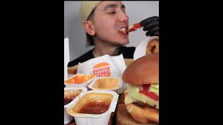 EATING FIERY WHOPPER CHEESEBURGERS amp FIERY FRIED CHICKEN SANDWICH amp FIERY MOZZ STICKS burgerking [upl. by Nivel70]