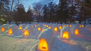 4K・ Japan  Hirosaki Castle Candle festival・4K HDR [upl. by Anaillil]