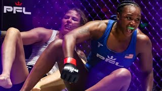 Claressa Shields Edges Kelsey Desantis in 3rd PFL Fight Getting Better Fight Reaction [upl. by Nikolos]