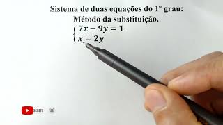 Como calcular x e y no sistema de duas equações do 1º grau método da substituição sistema equação [upl. by Seys130]