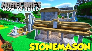 Minecraft Villager House Stone Mason House  How To Build A Village Part 3 [upl. by Dressel]