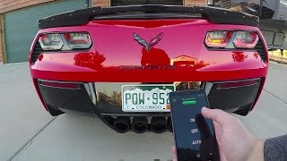 Chevrolet Corvette C7 Z06 w Armytrix HeaderBack Valvetronic Exhaust pure V8 sound Revs amp Fly by [upl. by Jack]