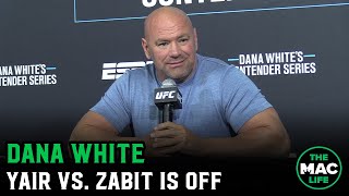 Dana White says Yair Rodriguez vs Zabit Magomedsharipov is off reacts to The Rock buying the XFL [upl. by Sahpec924]