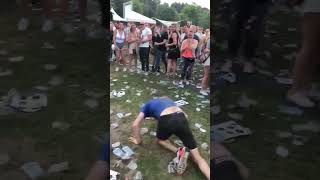 CRAZY RAVE GUY GOING WILD AT FESTIVAL in NETHERLANDS [upl. by Adabel]