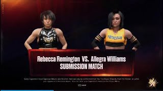 WWE 2K24 Submission  Rebecca Remington vs Allegra Williams [upl. by Ylehsa871]