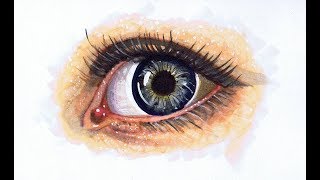 Coloring a Realistic Eye With Copic Markers [upl. by Grous844]