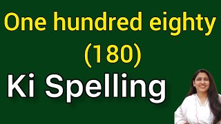 One hundred eighty ki spelling  One hundred eighty spellingEk sau assi ki spelling180 ki spelling [upl. by Oloap]