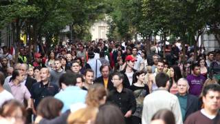 Calle de la Montera con Mucha Gente [upl. by Ocicnarf]