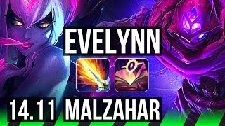 EVELYNN vs MALZAHAR JGL  902 Legendary 1100 games  BR Master  1411 [upl. by Angeli382]