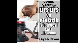 Piş Piş Sesi ve Elektrikli Süpürge Sesi 2 SAAT Siyah Ekran kolikbebek bebek [upl. by Namyw982]