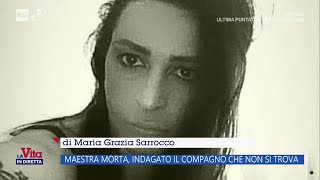 Maestra morta indagato il compagno ora irreperibile La vita in diretta 03102024 [upl. by Notsur]