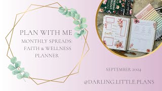 Wellness and Faith Monthly and Currently Pages  Peacefully Productive Planner [upl. by Atinot767]