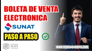 🔻Cómo Emitir 𝐛𝐨𝐥𝐞𝐭𝐚 de venta Electrónica en la Web SUNAT SEE  SOL 2024 [upl. by Johnstone891]