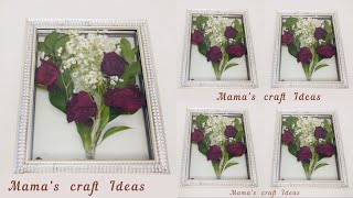 HOW TO MAKE A FLORAL SHADOW BOX  Cricut Paper Flower DIY  How to Make Flowers with Cardstock [upl. by Odrarej]