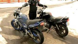 500 ccm duel Honda CB 500 vs Kawasaki ER 5 [upl. by Wallraff]