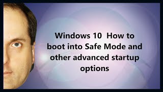 Windows 10 How to boot into Safe Mode and other advanced startup options [upl. by Haneeja]