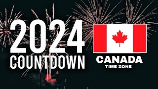 Canada 2024 New year Countdown Live  EST Canada Time Zone [upl. by Aay964]