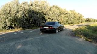 BMW E39 540i full custom exhaust  acceleration [upl. by Kcirdde]