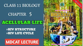 HIV STRUCTURE  HIV LYFE CYCLE CLASS 11 NEW BIOLOGY BOOK SINDH BOARD  MDCAT HIV STRUCTURE CYCLE [upl. by Nnaillek47]