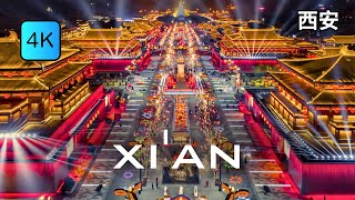 Spectacular Chinese city explore Xian Shaanxi 🇨🇳 in 4k Ultra HD [upl. by Juliann]