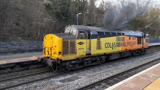 37219 at Gerrards Cross on Chiltern Main Line Route Learning Duties on Tuesday 17th January 2023 [upl. by Enyleve496]