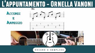 Lappuntamento Ornella Vanoni  Tutorial Canzone Chitarra  Parte 1 [upl. by Akimahs]