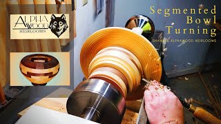 How to create a Segmented Bowl Start to finish on a wood lathe [upl. by Schear412]