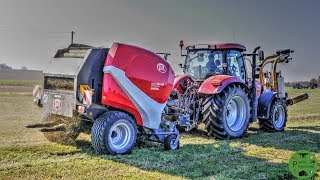 Siloballen pressen und wickeln mit Case Maxxum 140  Lely Welger RP 130  Tanco Autowrap 1320 EH [upl. by Athalia22]