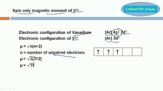 Spin only magnetic moment  how to calculate spin only magnetic moment [upl. by Meir]