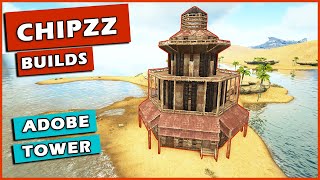 Ark How To Build An Adobe Tower  No Clip Enabled  Building Tutorial [upl. by Eelaroc8]