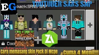 Cara Memasang Skin Pack Di MCPE Android  Mcpe  Indonesia [upl. by Yenittirb]