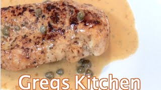 5 STAR CREAMY CAPERS CHICKEN BREAST RECIPE  Gregs Kitchen [upl. by Christenson750]