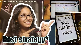 How to Ace your MID TERM exams  final strategy 📚💥  Cbse Class 10th [upl. by Mavilia]