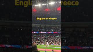 England National Anthem vs Greece at Wembley stadium england greece englandfootball [upl. by Julissa]