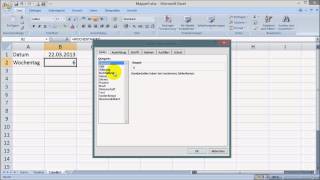 Excel Wochentag aus Datum ermitteln [upl. by Atinreb]