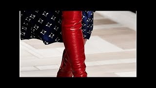 TrendStiefel Der Schuhtrend des Winters – Rote Overknees [upl. by Knowlton333]