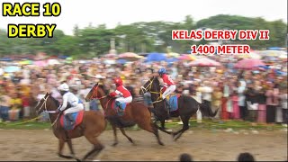 RACE 10  KELAS DERBY DIV II  PACU KUDA PAYAKUMBUH PIALA GUBERNUR 2024 [upl. by Nihhi]