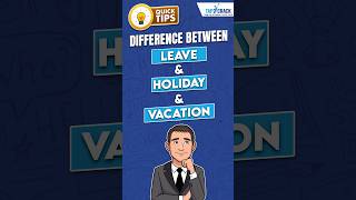 Difference between Holiday Vacation और Leave differencebetween leave holiday vacation [upl. by Shewchuk]