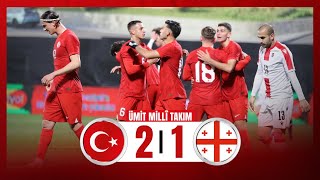 Türkiye U21 21 Gürcistan U21  Maç Özeti  Özel Maç [upl. by Brunhilda]