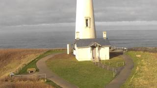 Aerial Yaquina Head Lighthouse 2 14 13 [upl. by Peednam]