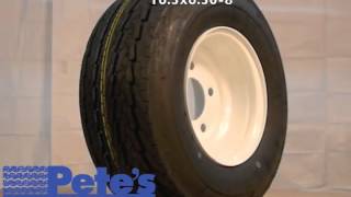 Greenball Towmaster Trailer Tire and White Wheel 165x6508 5 Lug [upl. by Idonah]