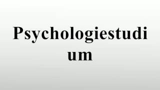 Psychologiestudium [upl. by Debora309]