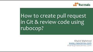 How to create pull request in Git and review code in rubocop [upl. by Otsirc]