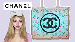 🎨 She Painted Her Own CHANEL Tote  👛 [upl. by Aninad35]